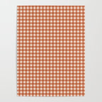 Gingham Plaid Pattern - Brick Red Poster Gallery Image 4