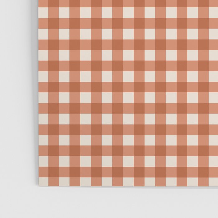 Gingham Plaid Pattern - Brick Red Poster Gallery Image 3