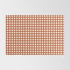 Gingham Plaid Pattern - Brick Red Rug Gallery Image 2