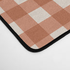 Gingham Plaid Pattern - Brick Red Desk Mat Gallery Image 4