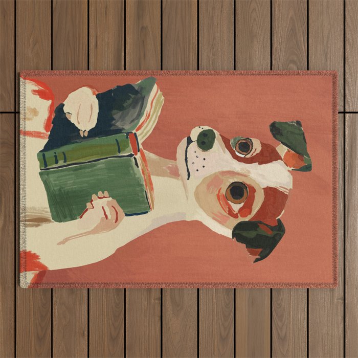 The Bookish Dog Outdoor Rug Gallery Image 1