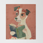 The Bookish Dog Throw Blanket Gallery Image 2
