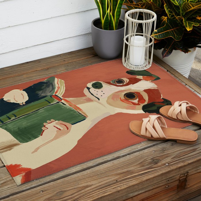 The Bookish Dog Outdoor Rug Gallery Image 2