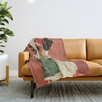 The Bookish Dog Throw Blanket Gallery Image 1