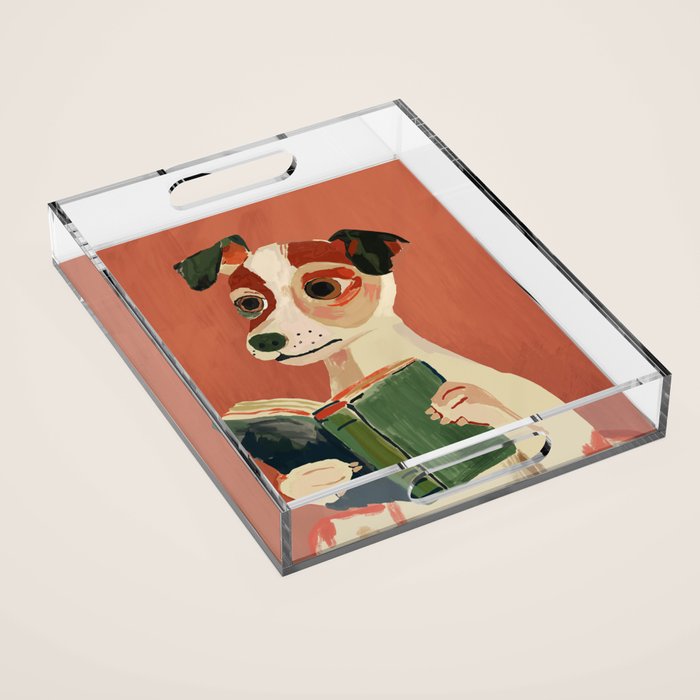 The Bookish Dog Acrylic Tray Gallery Image 1