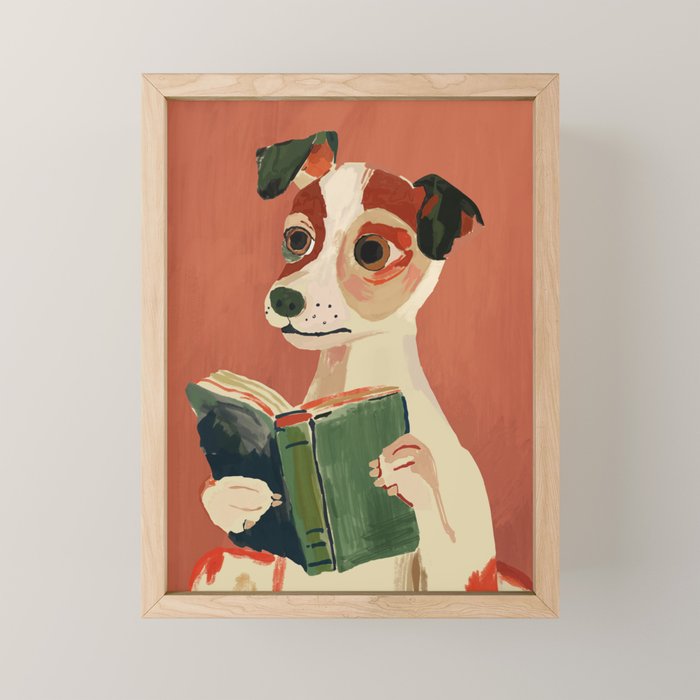 The Bookish Dog Mini Art Print