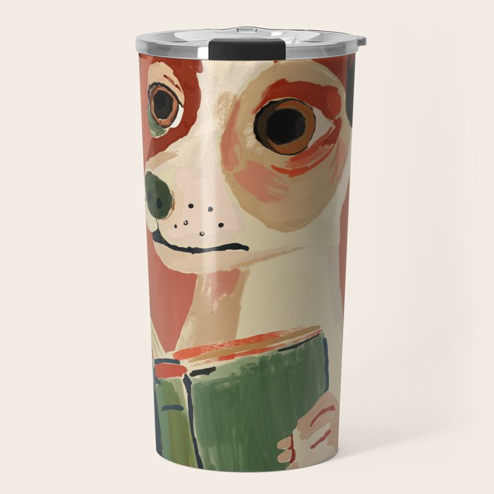 The Bookish Dog Travel Mug Gallery Image 1