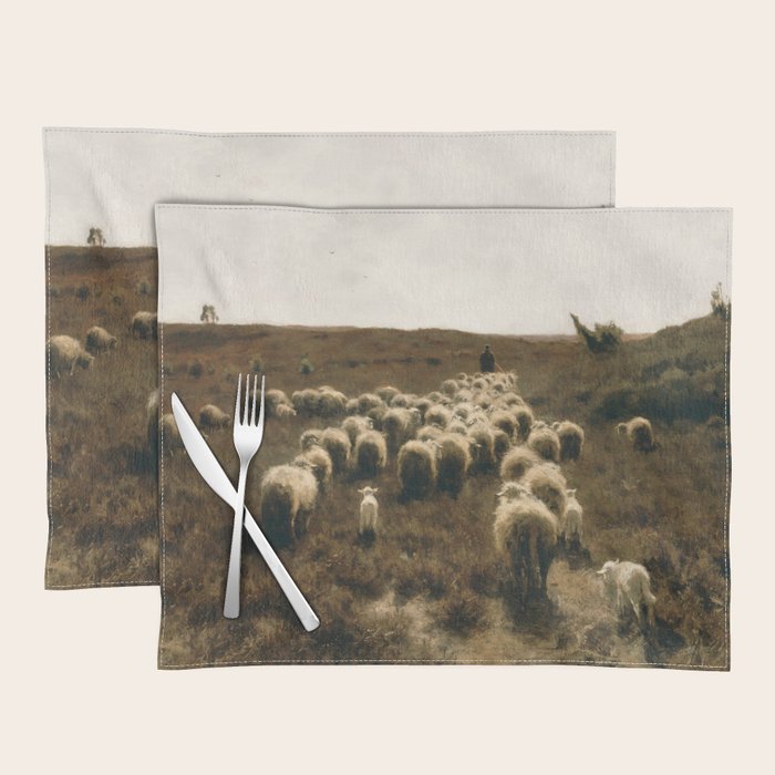 The Return of the Flock, Laren by Anton Mauve Placemat Gallery Image 1