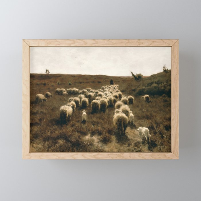 The Return of the Flock, Laren by Anton Mauve Mini Art Print Gallery Image 1