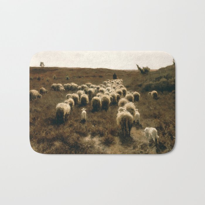 The Return of the Flock, Laren by Anton Mauve Bath Mat Gallery Image 1