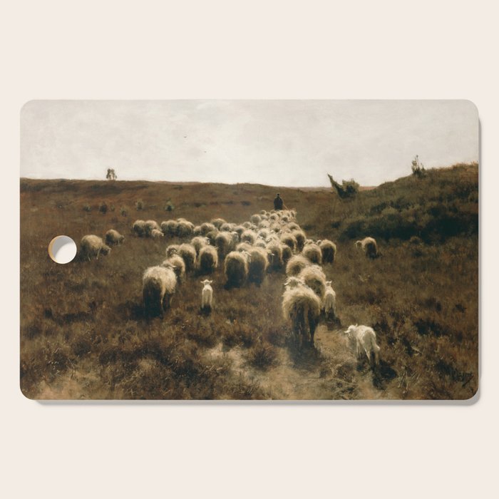 The Return of the Flock, Laren by Anton Mauve Cutting Board Gallery Image 1