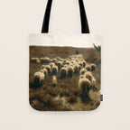 The Return of the Flock, Laren by Anton Mauve Tote Bag Gallery Image 1