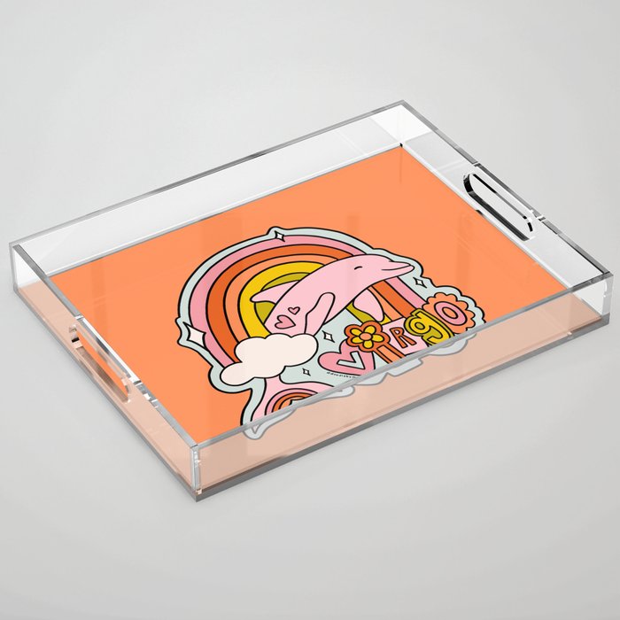 Virgo Dolphin Acrylic Tray Gallery Image 1