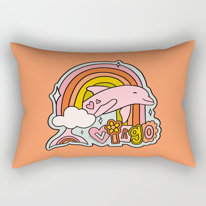 Virgo Dolphin Rectangular Pillow Gallery Image 1