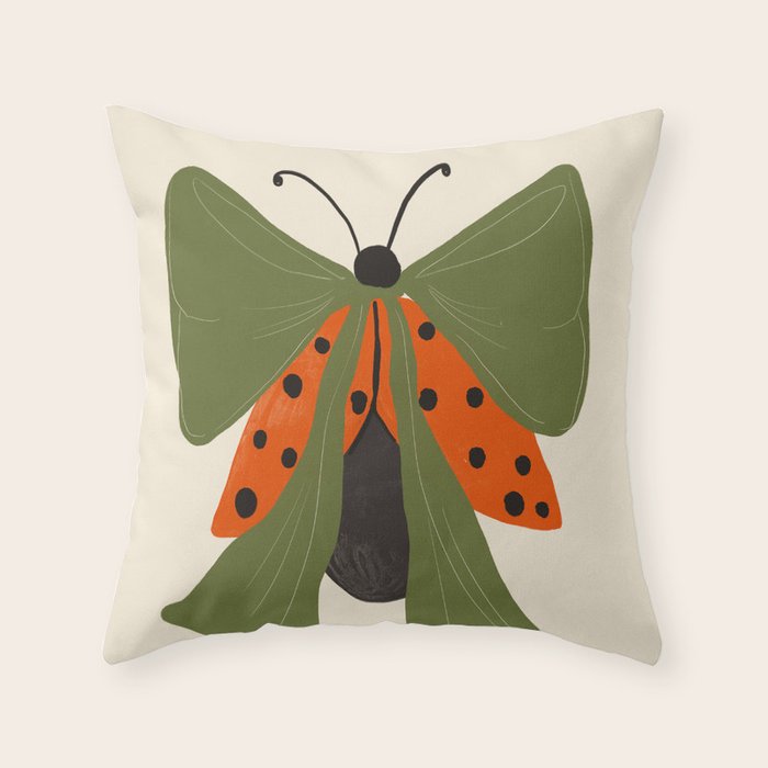 Lady in Flight Throw Pillow Gallery Image 6
