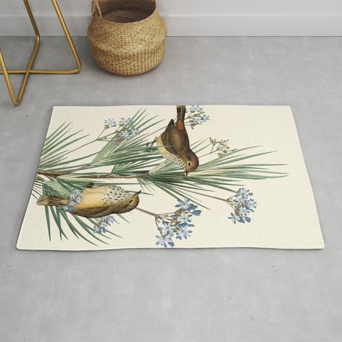 Little Birds and Flowers III Rug Gallery Image 1