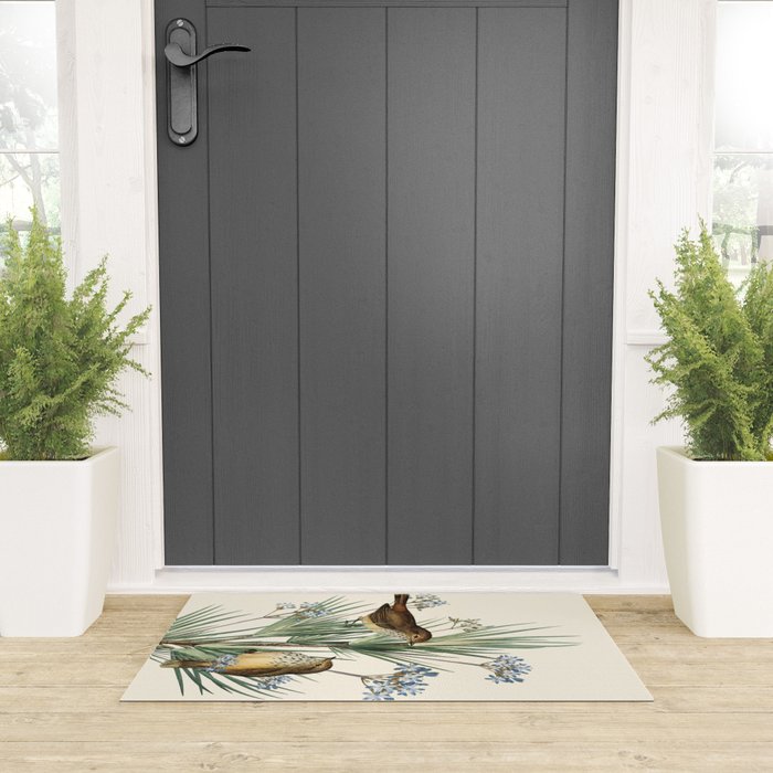 Little Birds and Flowers III Welcome Mat Gallery Image 3