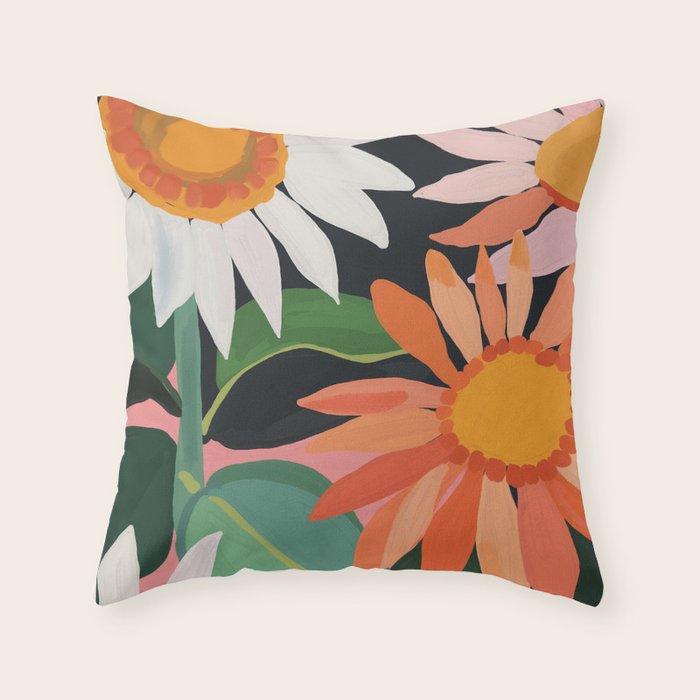 Sunflowers 23 Throw Pillow Gallery Image 1