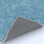 Flowing Blue Spiral Pattern Rug Gallery Image 4