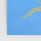 Willow Plants and Birds (blue) Poster Gallery Image 3