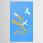 Willow Plants and Birds (blue) Tablecloth Gallery Image 2