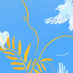 Willow Plants and Birds (blue) Coffee Mug Gallery Image 2