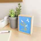 Willow Plants and Birds (blue) Mini Art Print Gallery Image 2