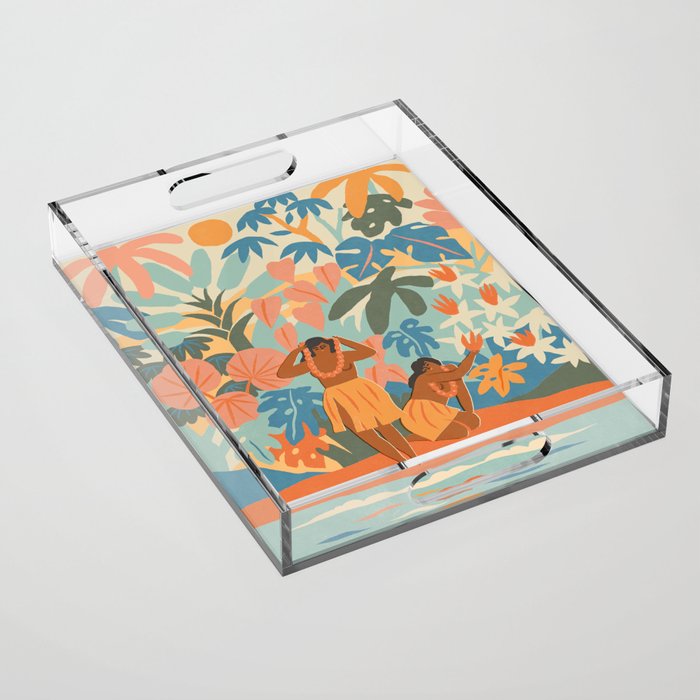 Hawaiian Lei Acrylic Tray Gallery Image 1