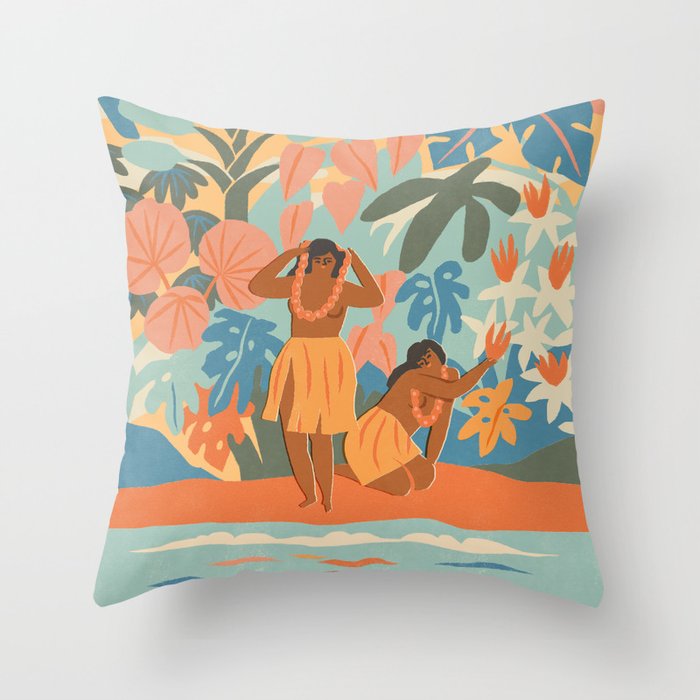 Hawaiian Lei Throw Pillow Gallery Image 1