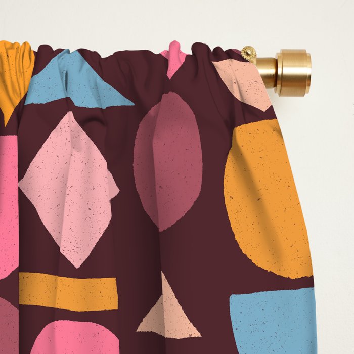 Geo Mod Shapes - Dark Window Curtain Gallery Image 2