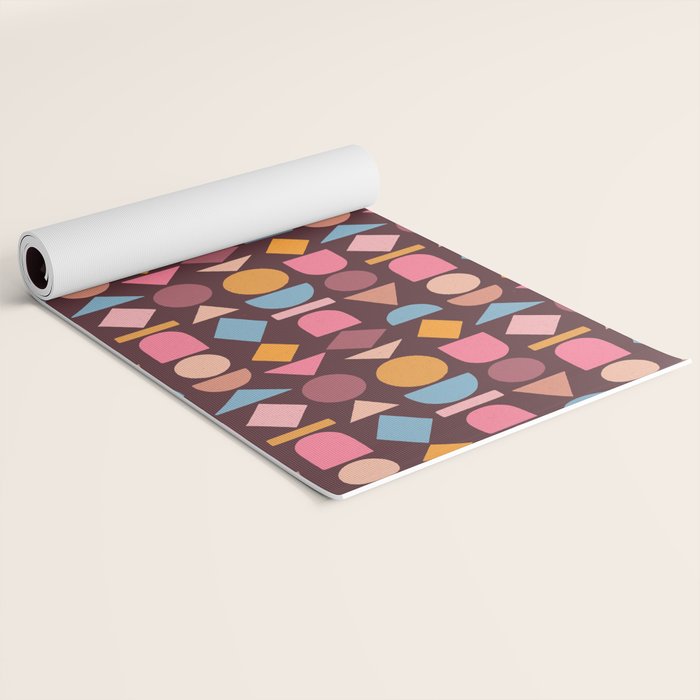 Geo Mod Shapes - Dark Yoga Mat Gallery Image 2