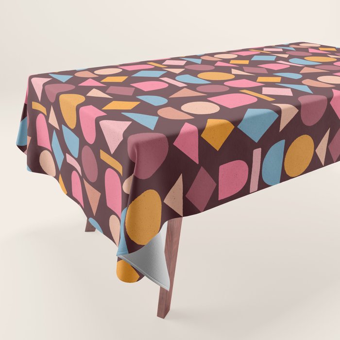 Geo Mod Shapes - Dark Tablecloth Gallery Image 1