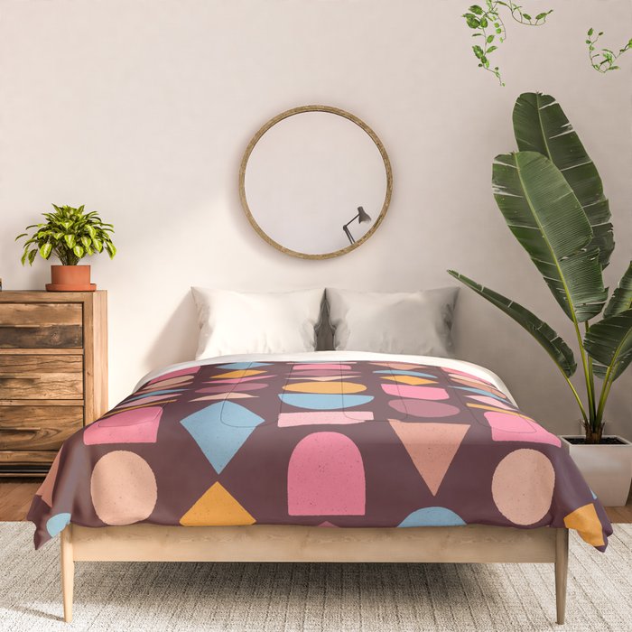 Geo Mod Shapes - Dark Comforter Gallery Image 3