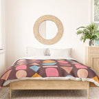 Geo Mod Shapes - Dark Duvet Cover Gallery Image 3