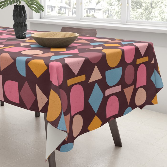 Geo Mod Shapes - Dark Tablecloth Gallery Image 3