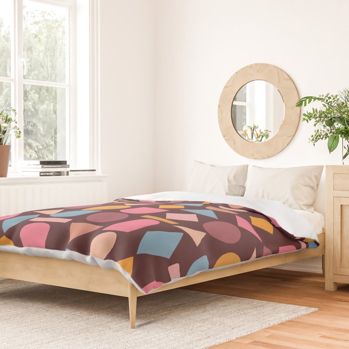 Geo Mod Shapes - Dark Duvet Cover Gallery Image 2
