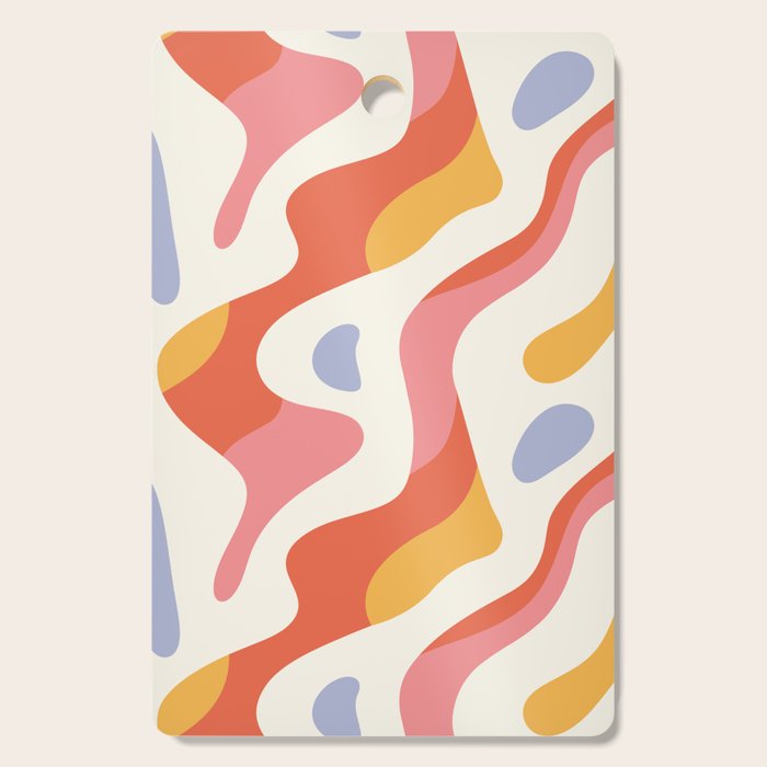 Abstract colorful organic shape art pattern Cutting Board Gallery Image 1