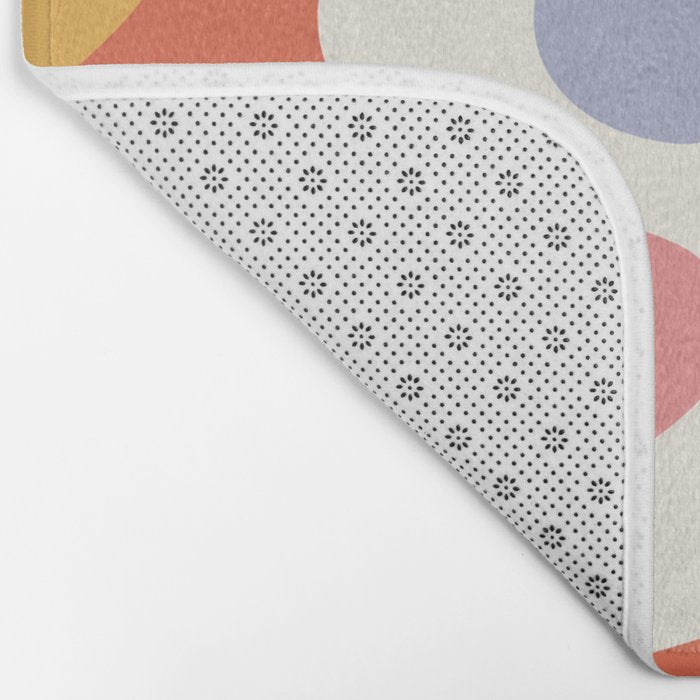 Abstract colorful organic shape art pattern Bath Mat Gallery Image 2