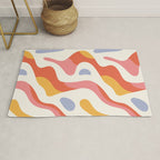Abstract colorful organic shape art pattern Rug Gallery Image 1