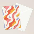 Abstract colorful organic shape art pattern Stationery Card Gallery Image 2
