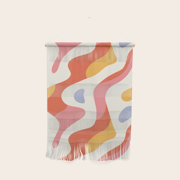 Abstract colorful organic shape art pattern Wall Hanging Gallery Image 1