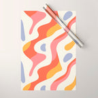 Abstract colorful organic shape art pattern Wrapping Paper Gallery Image 1