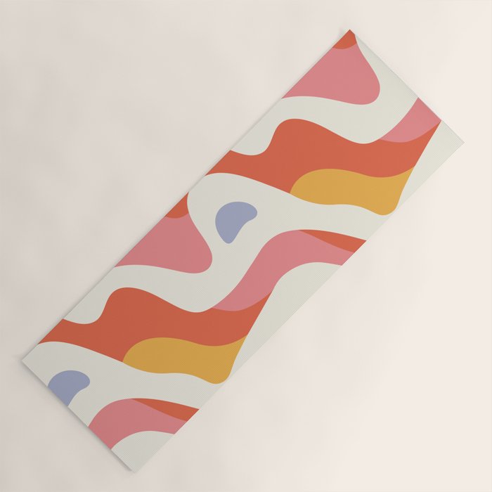 Abstract colorful organic shape art pattern Yoga Mat Gallery Image 1