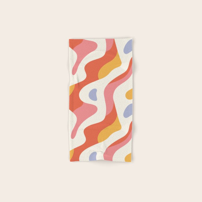 Abstract colorful organic shape art pattern Bath Towel Gallery Image 1