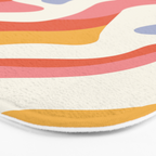 Abstract colorful organic shape art pattern Bath Mat Gallery Image 3