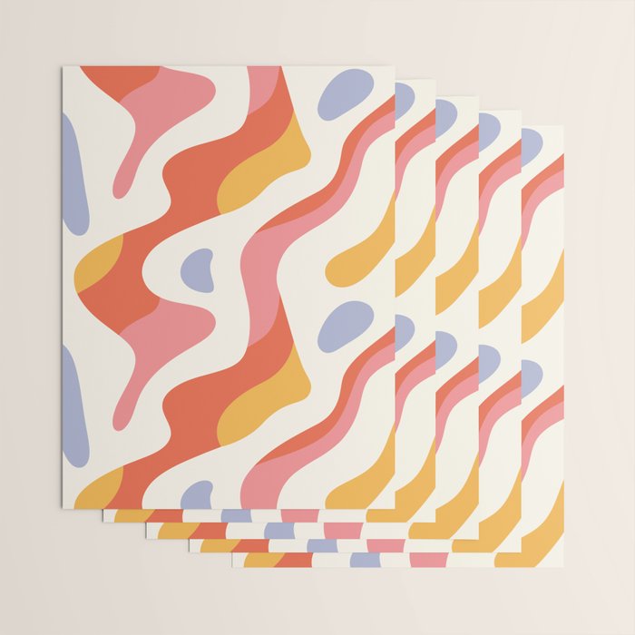 Abstract colorful organic shape art pattern Wrapping Paper Gallery Image 3