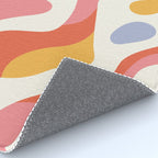 Abstract colorful organic shape art pattern Rug Gallery Image 4