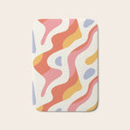 Abstract colorful organic shape art pattern Bath Mat Gallery Image 1