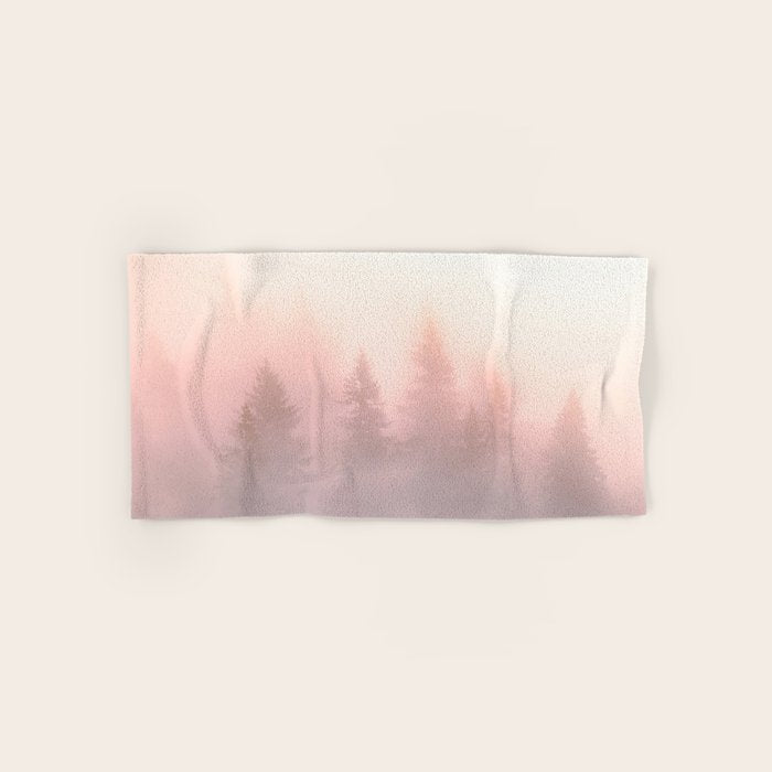 Foggy Forest Adventure - Mountain Woods Wanderlust Bath Towel Gallery Image 1