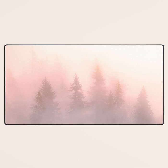 Foggy Forest Adventure - Mountain Woods Wanderlust Desk Mat Gallery Image 3